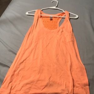 Bright orange tank top